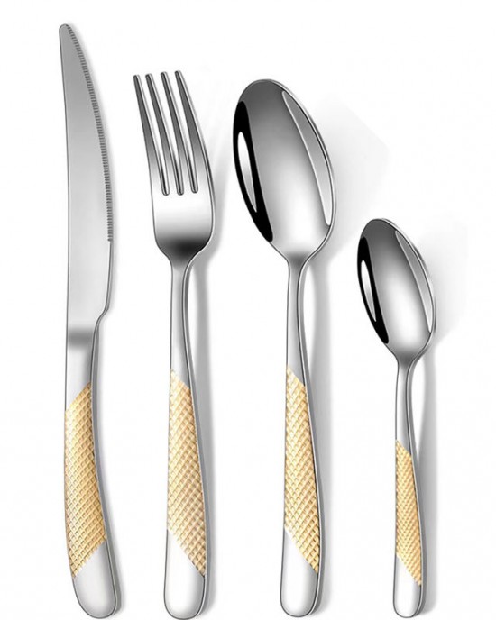 Stainless Steel 18/0 Fork Knife And Spoon Set Stainless Steel Cutlery Flatware