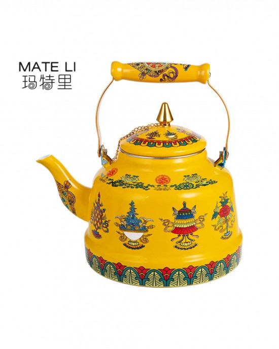 Wholesale 3.3L Enamel Kettle Camping Household Teapot Handle Ename Coffee Kettle