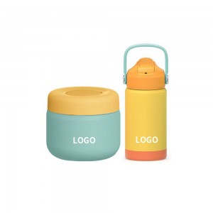 Custom Print Lunch Box Container Vacuum Insulated Food Kids School Bento Stainless Steel Eco-Friendly Lunch Box Jar for Children