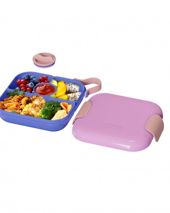 For Kids 1300ML 4 Compartment Bento Lunch Box For Kids With Cutlery Lunch Box Containers For Kids