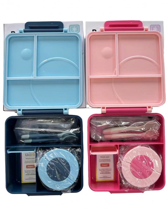 Cute School Supplies Thermos Lunch Box With Spoon and Fork Set Loncheras Leak-Proof Bento Box Snack Cutlery For Kids Kitchen