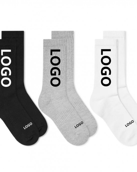 FREE DESIGN High Quality Custom Men Socks Unisex Custom logo Fashion Street Cotton Socks With Your Own Custom Design