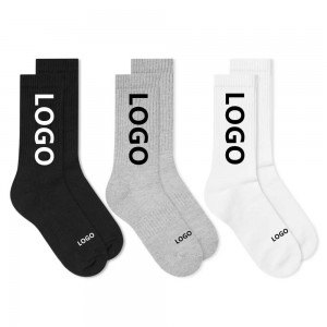 FREE DESIGN High Quality Custom Men Socks Unisex Custom logo Fashion Street Cotton Socks With Your Own Custom Design