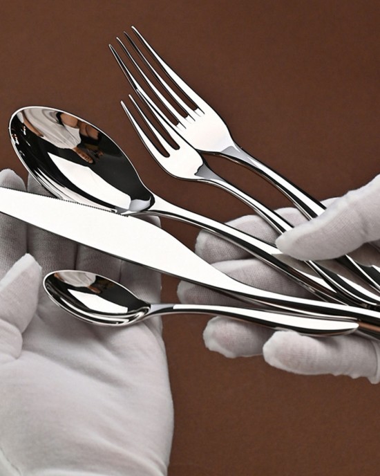 Heavy Duty Stainless Steel Silverware Exquisite Flatware Cutlery Set Wedding Banquet Hotel Fork Spoon Knife