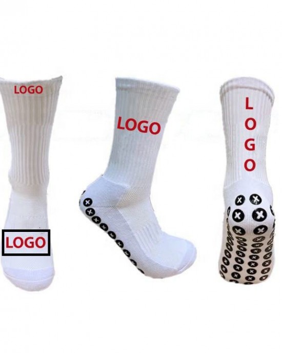 Wholesale Custom Soccer Socks Crew Ankle Sports Black Grip Socks Football Soccer Socks Custom logo