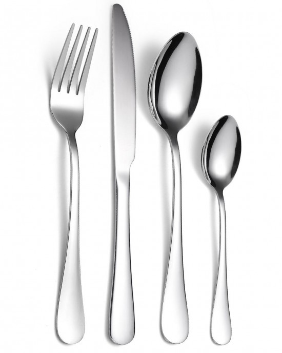 Wholesale Hot Sale Flatware Silverware Stainless Steel Spoon Fork Knife Hotel Party Cutlery Set