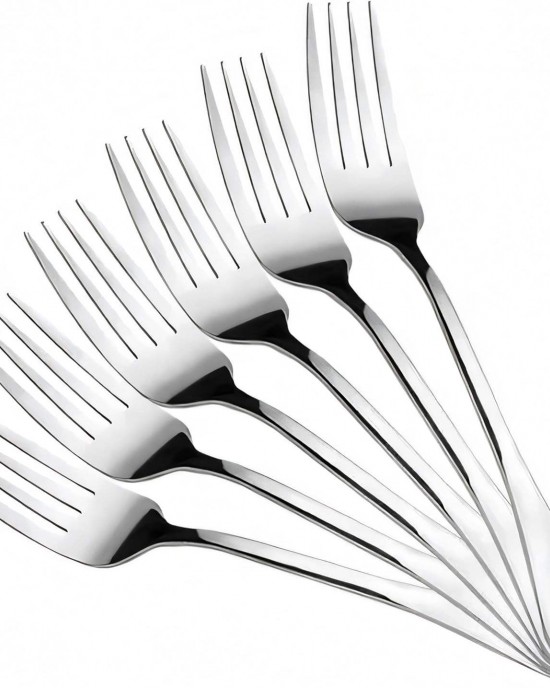 Restaurant Tableware Dinner forks Silver In Stock Pasta Fork 8 Inch Stainless Steel Fork Set