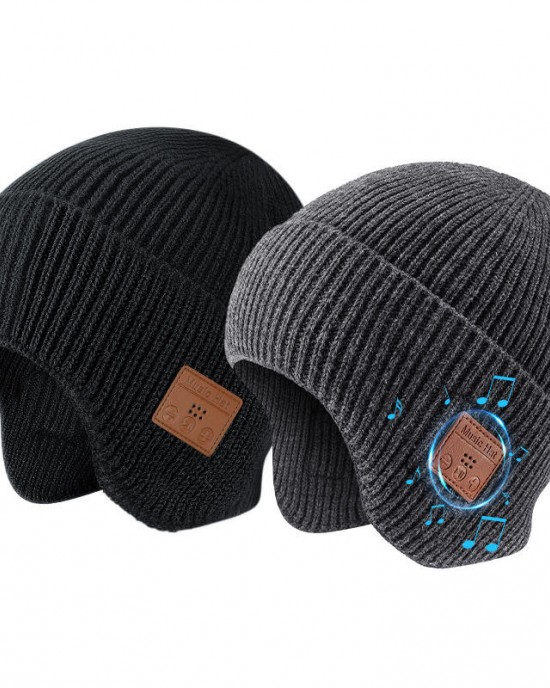 BSBH Men Beanie Hat Headphones Built-In Stereo Speakers And Micrphones Gifts Winter Hats Beanie Headphones Bluetooth Beanie