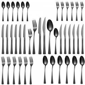 Bulk Luxury Besteck Wedding Gold Silverware Set Steak Knife Fork Spoon Restaurant Flatware Sets 18/0 Stainless Steel Cutlery Set