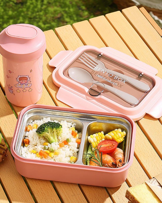 Stainless Steel Custom Lunch Box Is Convenient to Carry Environmentally Friendly Materials to Work and School