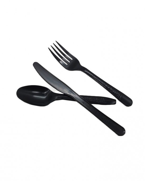 Fuling Disposable Cutlery Sets Fork Knife Spoon Restaurant Takeaway Kitchenware PP/PS/PLA Tableware