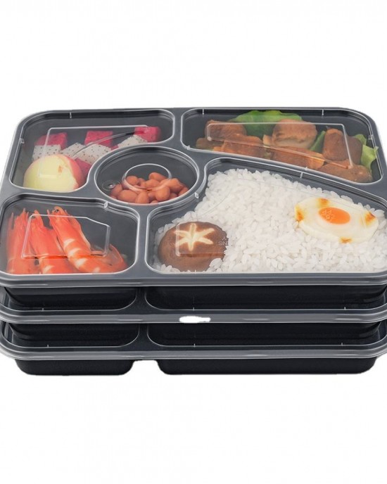 disposable microwave safe PP injection restaurant take away container camping food container meal bento box with lid