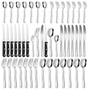 Western Tableware Knife Fork Spoon Steak Knife Set Stainless Steel Tableware Cutlery Set Tableware