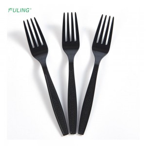 FULING Take Out Restaurant Forks and Knives Set Disposable Plastic PS Fork Bulk or Wrapped