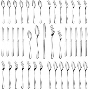 Mirror Polished Cutlery Utensil Set Silverware Set Service Fork Knife Spoon Stainless Steel Flatware Set Cutlery