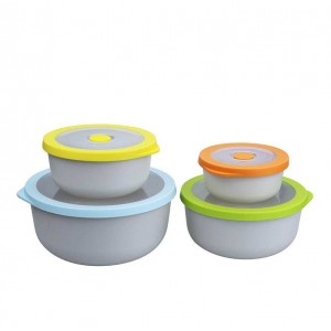 4Pcs/Set Bpa Free Food Container Microwave Safe Bento Lunch Box Plastic Food Storage Bowl Fresh Seal Bowl Set With Lid