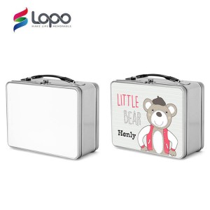 Wholesale Blank Diy Personalized Rectangular Portable Heated Reusable Blank Sublimation Metal Tin Lunch Box With Aluminum Sheet