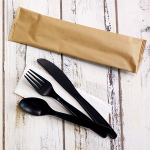 Factory Wholesale Price Disposable Cornstarch Knife Fork And Spoon Biodegradable Cutlery Set