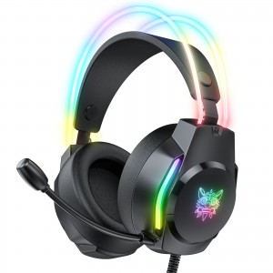 Onikuma X26 Rgb Led E-Sports Ps5 Headset Low Price Best Selling Earphone 3.5Mm Head Phones Over-Ear Headphones For Headphone