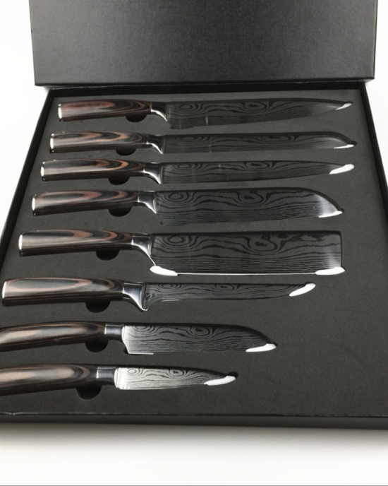 Cheapest Stainless Steel Knife Set with PAKKA Handles