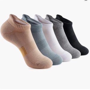 Custom Logo Ankle Sport Socks Cushion Padded Moisture Low Cut Athletic Running Sports Socks for Women Men