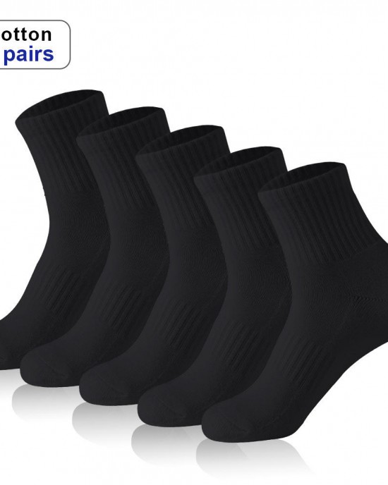 High Quality Men Athletic Sport Custom Logo Socks Cotton Comfortable White Black Gray Dress Socks