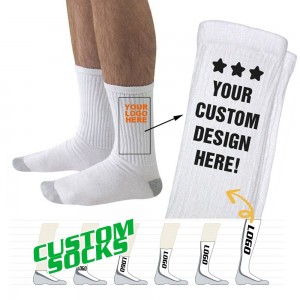 Sport Athletic Unisex Sock Custom Design Logo Gym Sock Customized Knitted Athletic Crew Socks