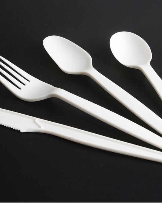 7 Inch Forks and Knives Eco Friendly Suppliers Environment Compostable Party Heavy Duty CPLA Cutlery