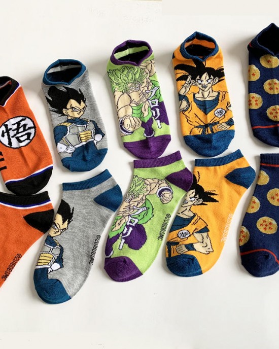 2022 Hot New Anime Socks Funny Couple Cartoon Socks Men's Dragon Calcetin Goku Medias Ball Personality Short Socks