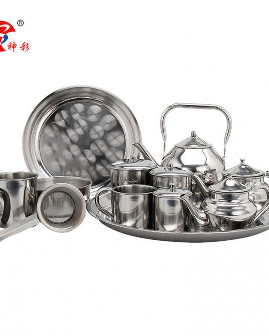 Elegant Appearance Hot Sale 12 Pcs Stainless Steel Tea Sets