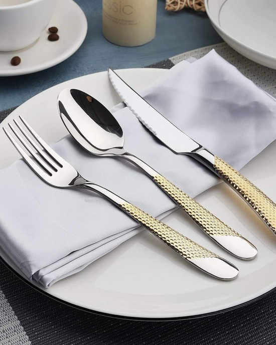 Stainless Steel 18/0 Fork Knife and Spoon Set Stainless Steel Cutlery Flatware