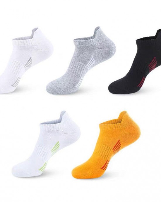 Wholesale Men's Short Socks 5 Packs Running Ankle Customized Socks Low Cut Athletic Mesh Breathable Socks for Men