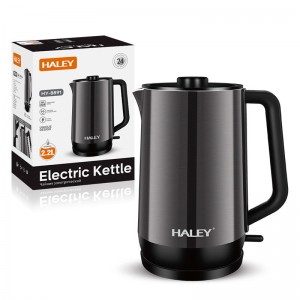 HALEY 2L Double Wall Quality Stainless Steel Electric Tea Water Kettle Electric Jug Thermos Kettle for Boiling Water