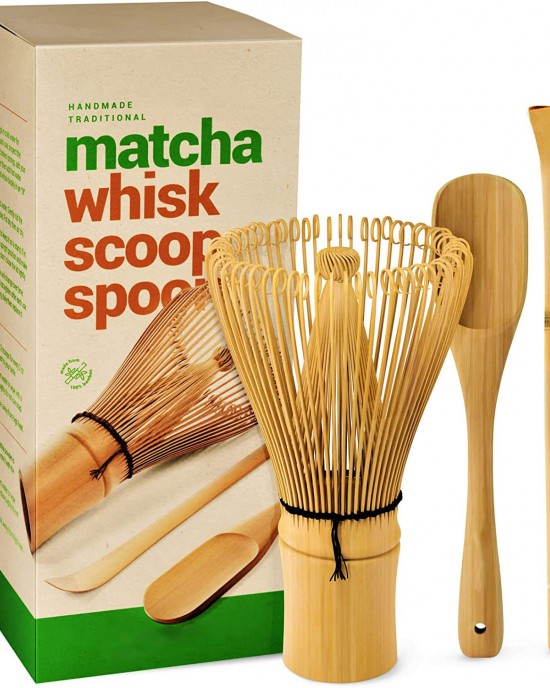 Wholesale Handmade Japanese Matcha Ceremonial Bowl Set Natural Bamboo Traditional Customize 3pcs Matcha Tea Whisk Set