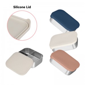 New Arrival BPA-Free Stainless Steel Lunch Box Korea Silicone Lid Eco-Friendly Children's Dishwasher Bento Box Storage