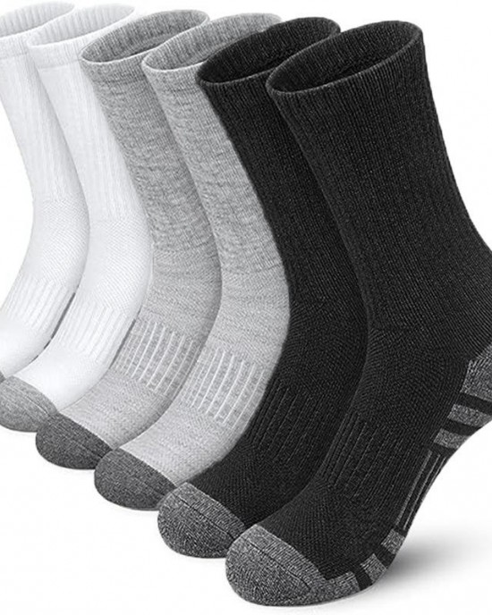 Knitted OEM Crew Unisex Basic Sport Socks High Elasticity Quick Dry Comfortable Breathable Superior Protection Solid Socks Men