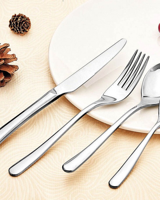 Light four-piece set High quality thickened stainless steel steak knife, fork and spoon European Western tableware