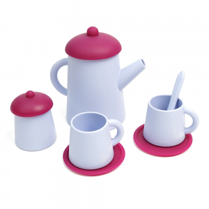 Silicone Tea Set Toy Coffee Set Kids Pretend Play Toy Tableware Amusing Kitchen Sets Toys Silicone Teacup