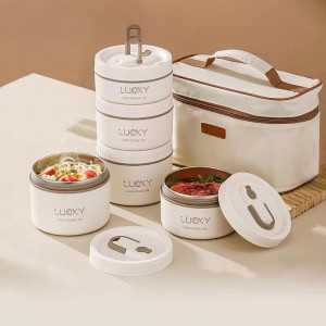 Wholesale FAMA Multi-Layer Household Outdoor Pp+Foam Filling+304 Stainless Steel Insulated Lunch Box With Insulated Storage Bag