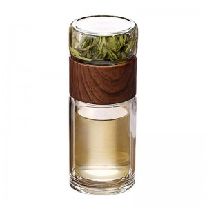 Support Customization Mini Portable Double Tumbler Tea Gift Separation Infuser Cup Custom Mug tea Cups Glass Bottles