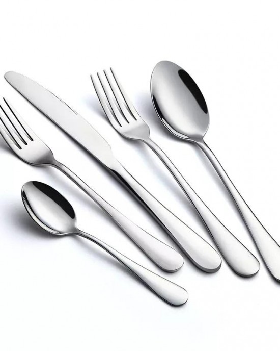 Wholesale Hotel Fork Spoon Knife Restaurant Cutlery Stainless Steel Flatware Sliver Silverware Set