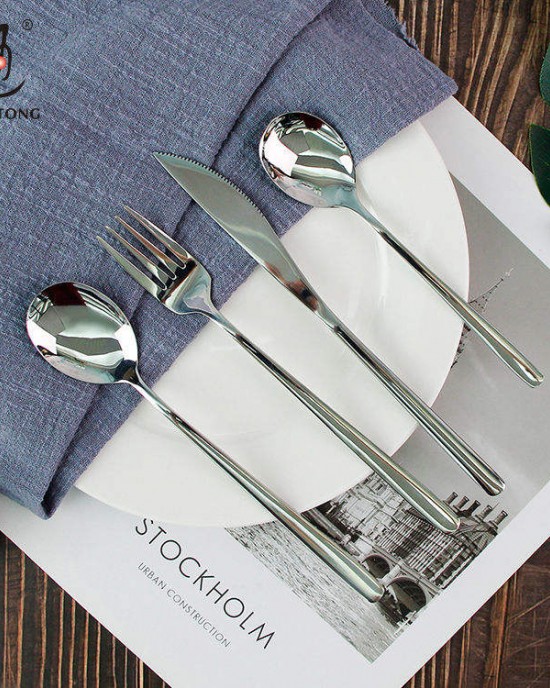 Good Price Wholesale Hotel Restaurant Weeding Knife Spoon And Fork Silver Flatware Silverware Set Stainless Steel Cutlery Set