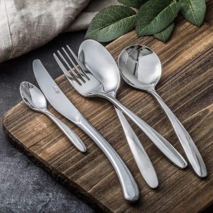 Popular Kitchenware Dessert Knife Sets Spoon and Fork Set Stainless Spoon for Hotel Restaurant Stainless Steel Cutlery Set