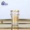 Arabic Style Golden Decal Tea Glass Cup 130ml Gold Rim Drinking Glass Teapot and Cup Set of 7pcs Gift Promotion Teacup Set