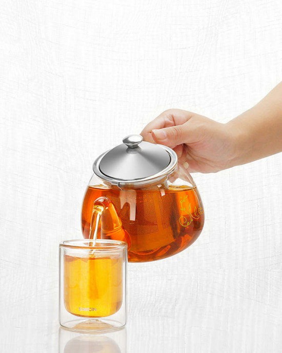 High Quality Heat-resistant Glass Tea Pot With Infuser Stock Cheap Sale Teapot Kettle