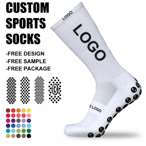 Wholesale Ready Stocking Anti-slip Soccer Sock Men Cotton Custom Grip Sport Compression Bulk Thick Sports Socks