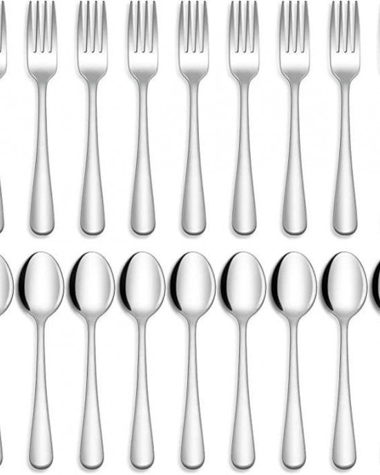 Home Kitchen Restaurant Forks and Spoons Silverware Set Food Grade Stainless Steel Flatware Cutlery Set